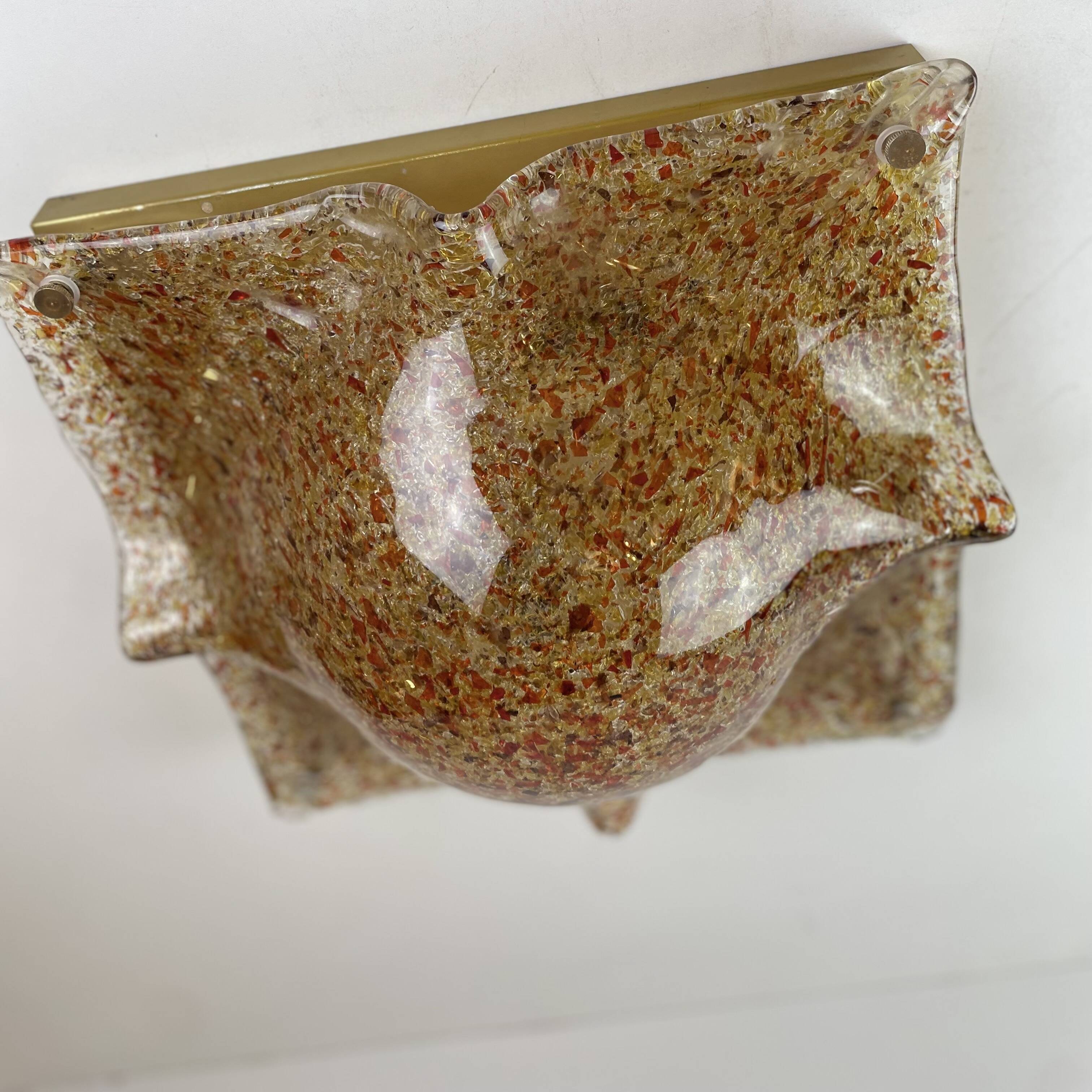 Pair Murano Ceiling or Wall Lamp, 1970s