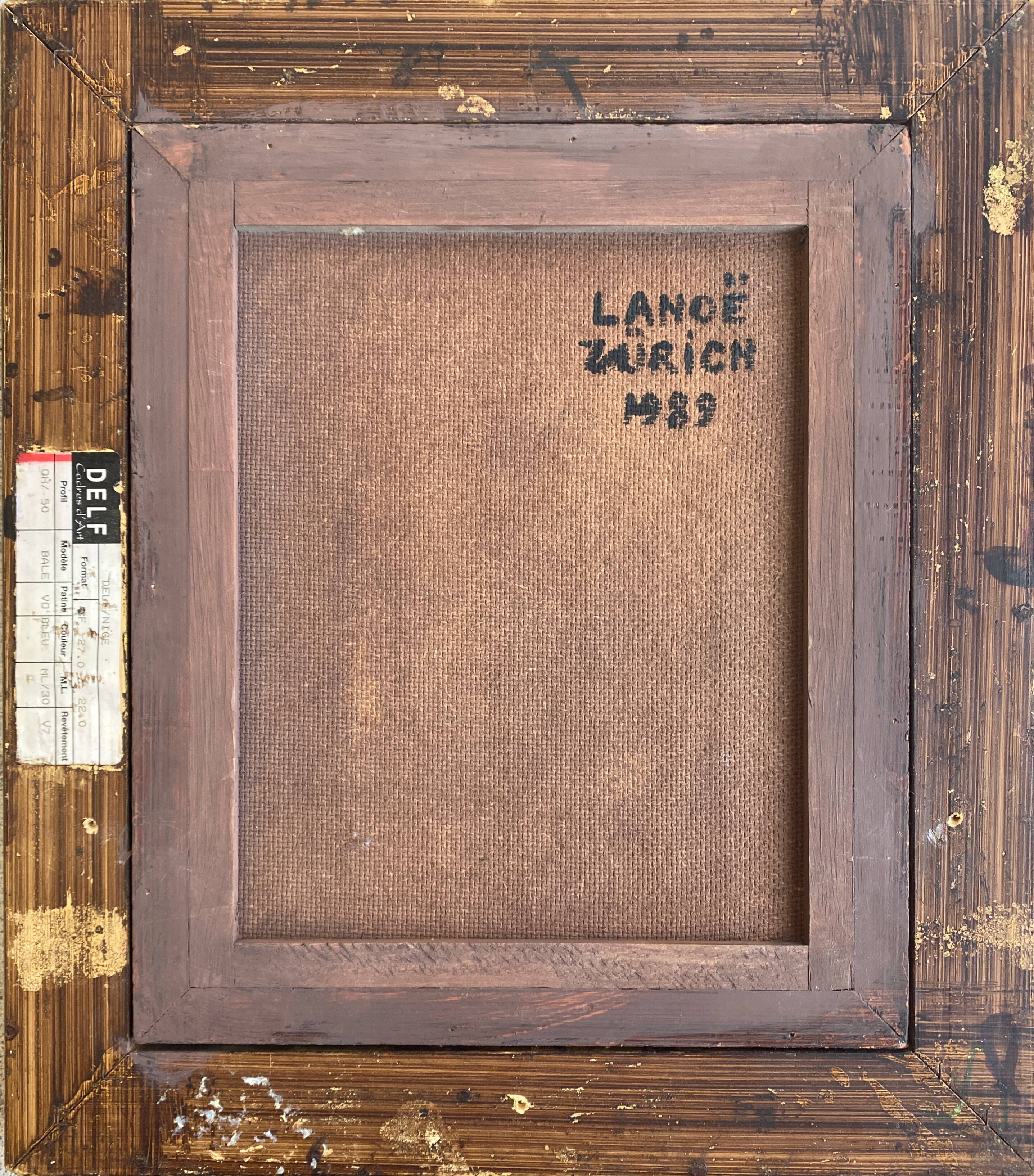 Painting "Bouquet of flowers" by Alphonse LANOE (1926-2009) HSP + frame