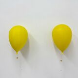 Pair of large Palloncino wall lamps by Yves Christin for Bilumen, 1984