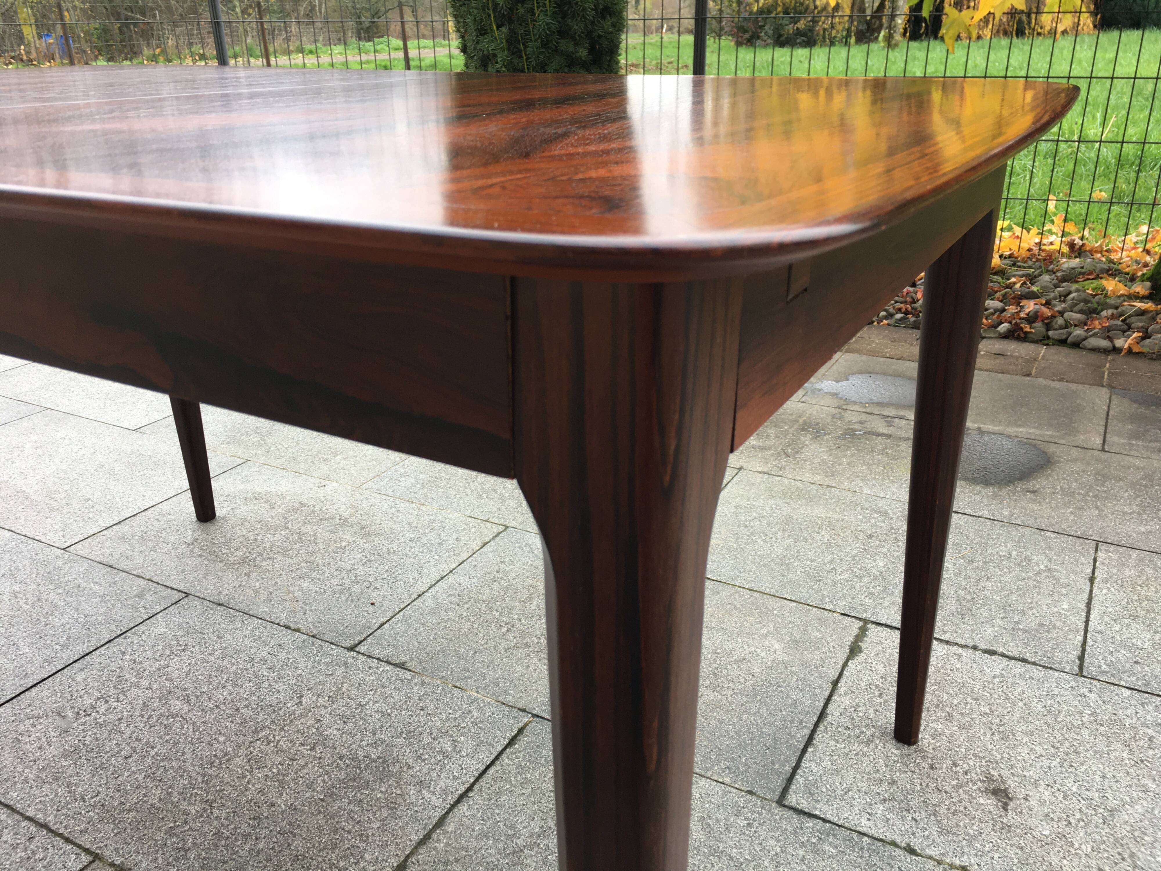 Rosewood dining table lübke 60s