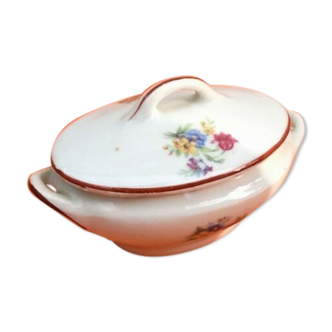 Old soup bowl porcelain foral decoration