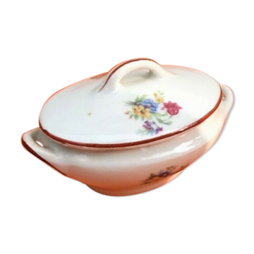Légumier de dinette porcelaine décor foral   ​​​​​