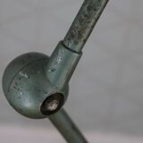 JIELDE 2-arm green lamp, 1960s square foot