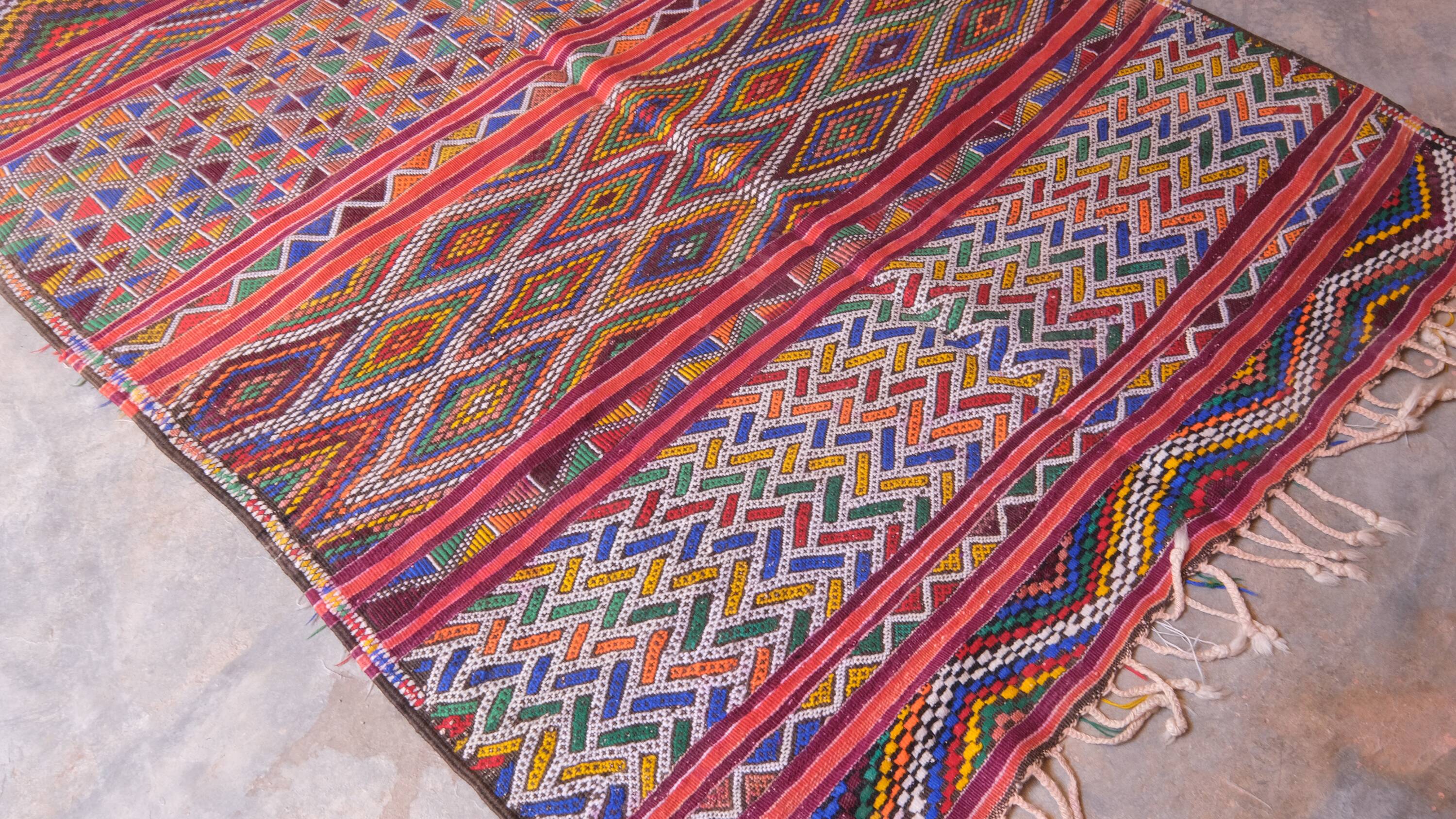 Moroccan Kilim Zayan Rug - 247 x 135 cm