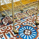 1950 Golden brass paper serving