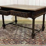 Late 19th century Gothic style oak desk