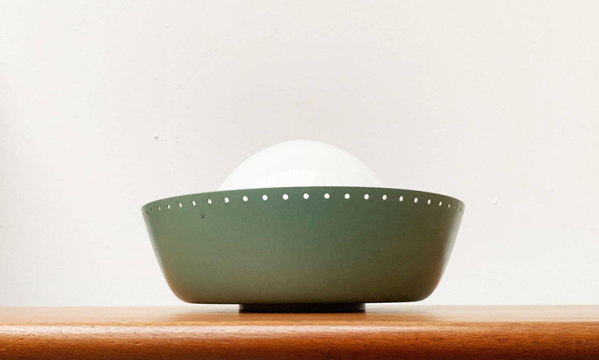 Mid-century German minimalist ceiling lamp by Bega.