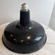 Industrial suspension in black enamelled sheet metal - workshop lampshade
