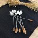 8 vintage bamboo cocktail spoons