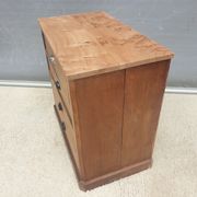 Petite commode Chêne Orme Acajou début XXème