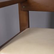 Vintage italian armchair in wood and leather, 1980s