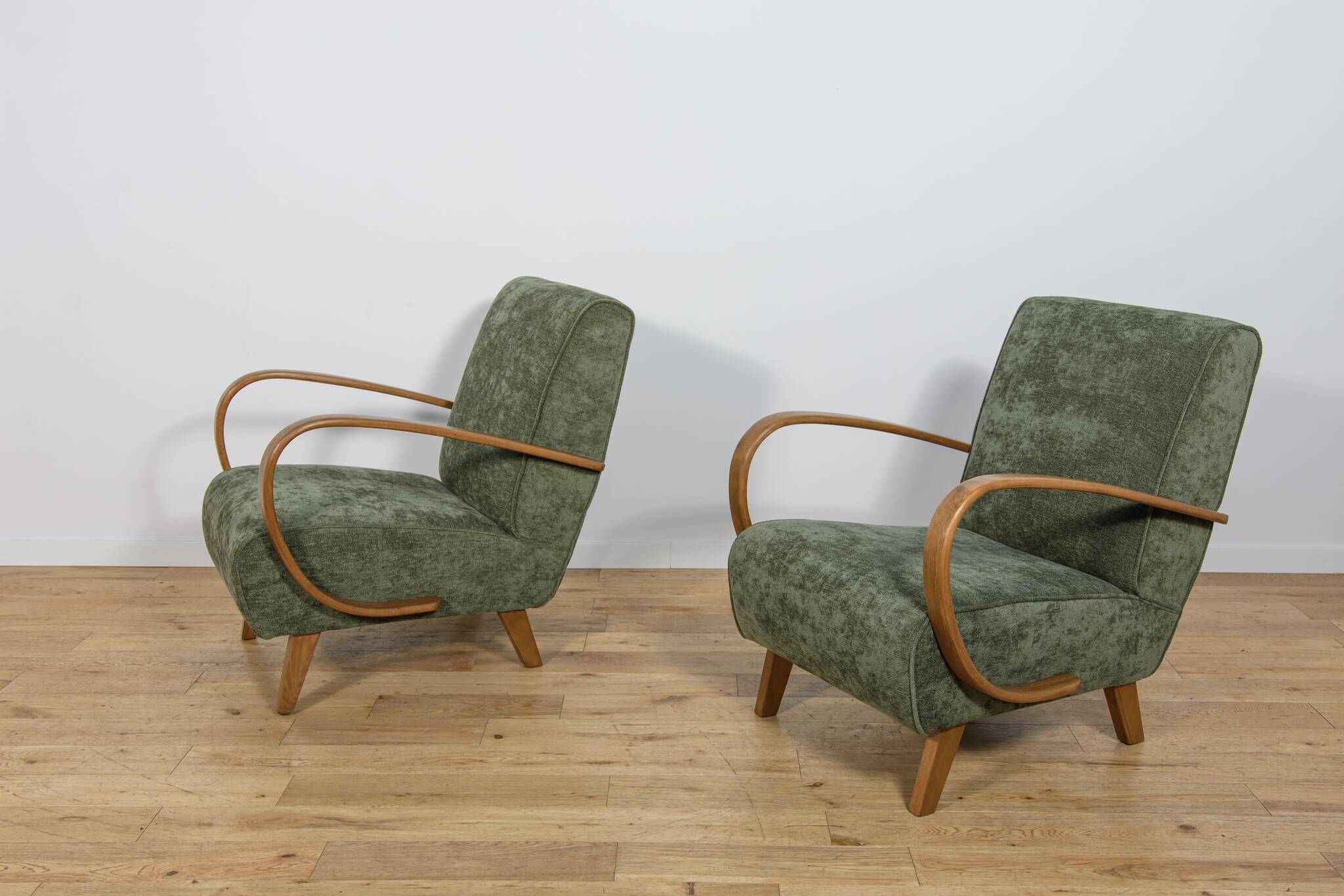 Model H 410 Armchairs by Jindřich Halabala for Up Závody, 1930s, Set of 2