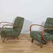 Model H 410 Armchairs by Jindřich Halabala for Up Závody, 1930s, Set of 2