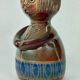 Vintage anthropomorphic stoneware photophore vase in the style of Sébastien Claramunt Pouchain.