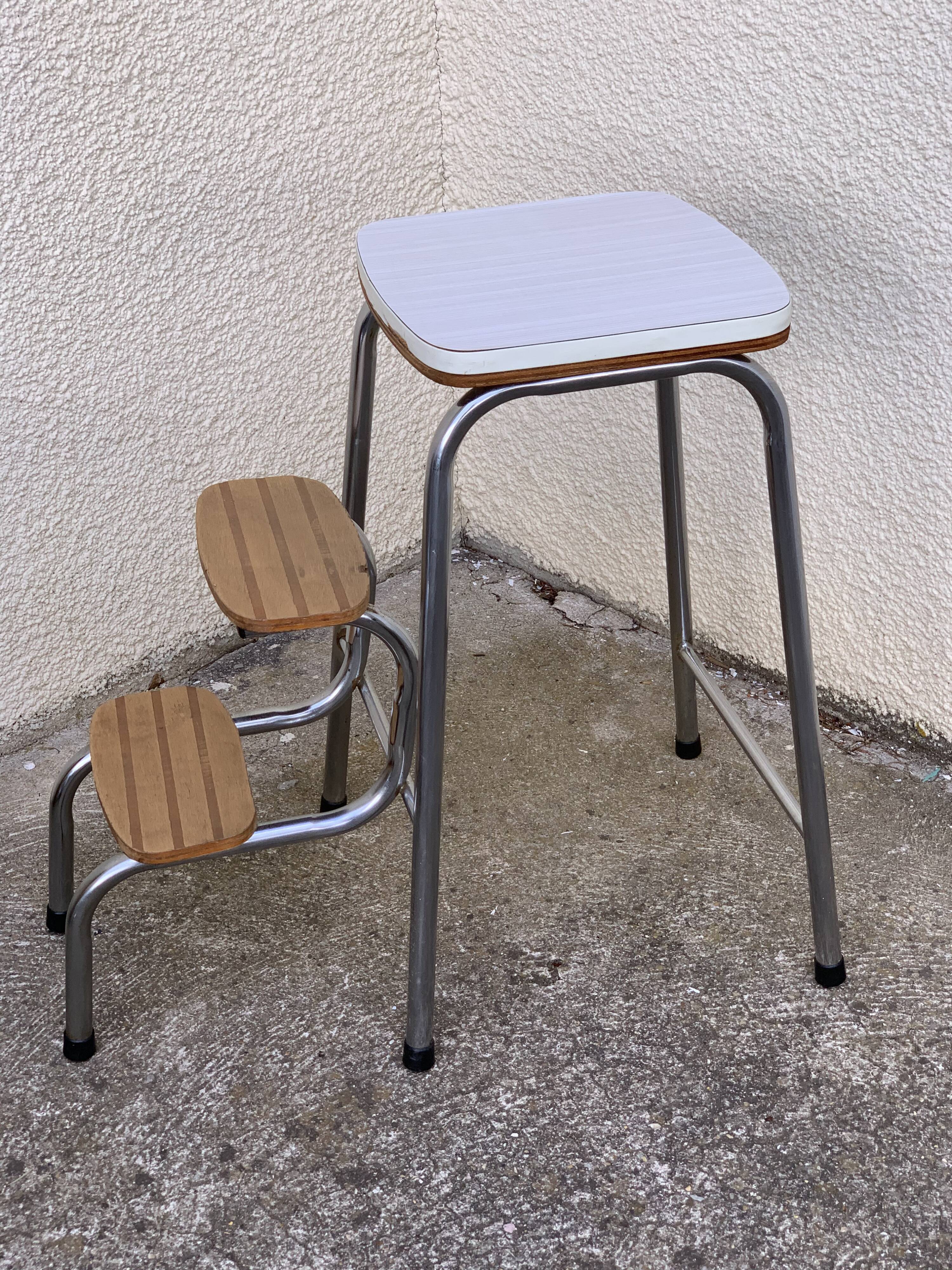 Formica stepladder stool 1970