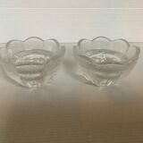 Paire de bougeoirs en forme de fleur