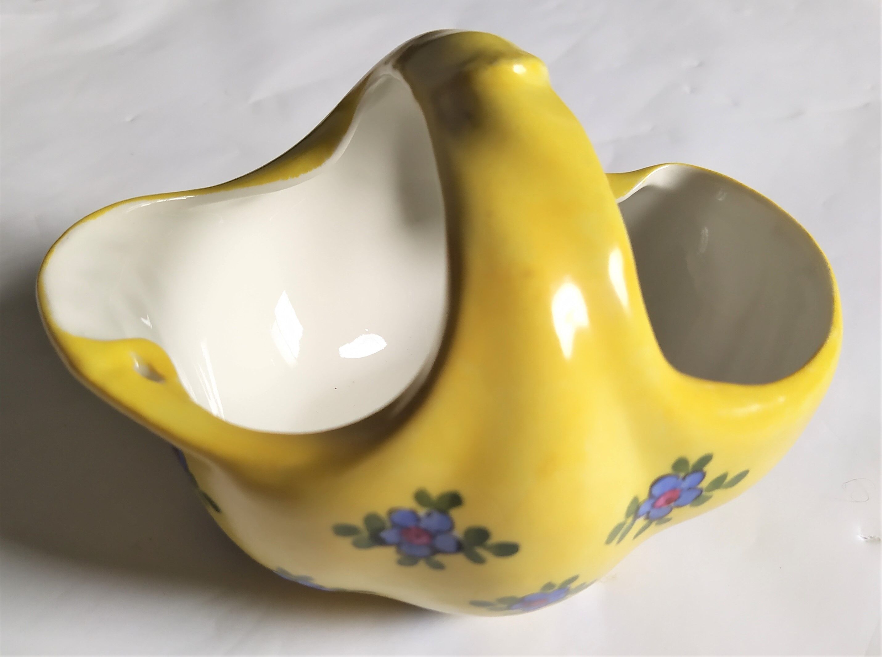 Bouquetière "Panier provençal" Limoges porcelain