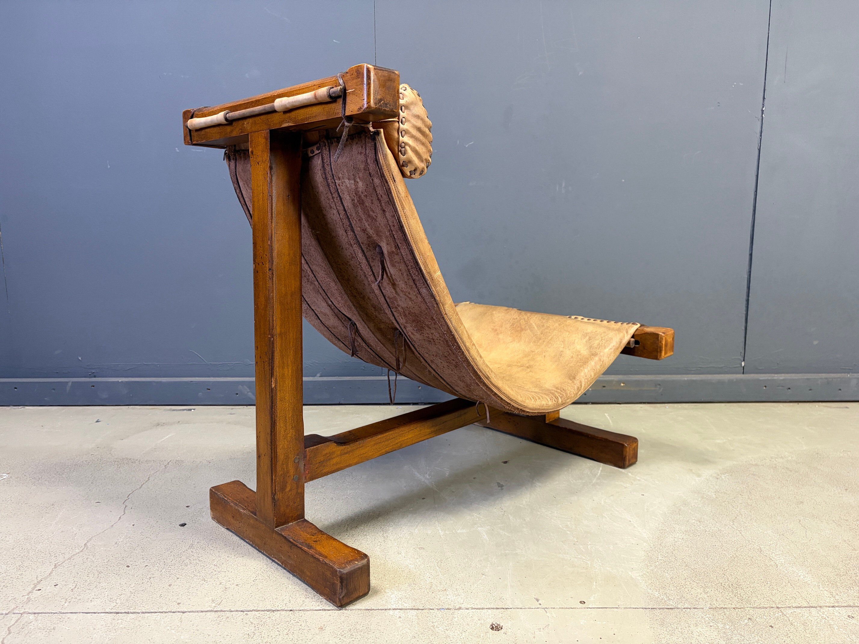 Vintage brutalist Brazilian easy chair, 1960s