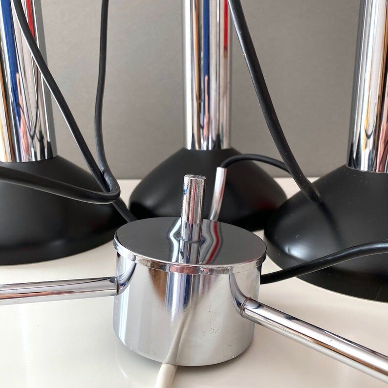 Hustadt metal waterfall lamp 1970 Germany