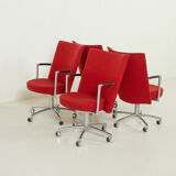 Erik Jørgensen “Partner” chairs by J. Foersom & P. Hiort-Lorenzen, set of 4, Denmark, 1970s