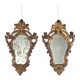 Small antique mirrors in carved and gilded wood, Italy, 20th century.