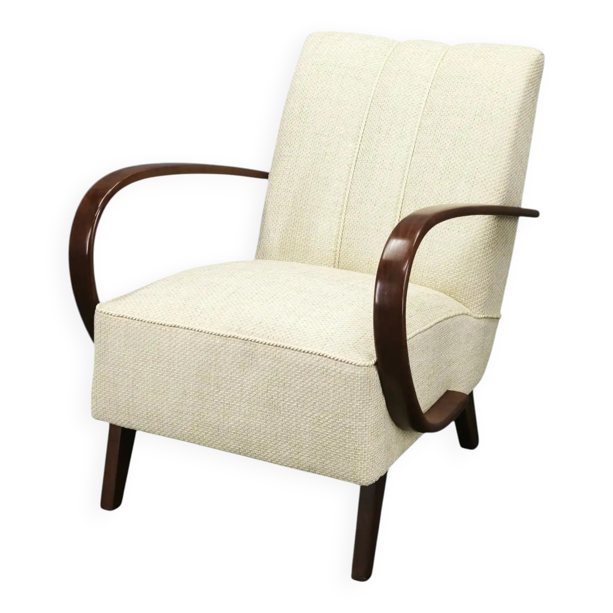 Jindřich Halabala Art Deco Bentwood Armchair, Czechoslovakia 1940s