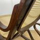 Rocking Chair in wood and canework, vintage 1970s