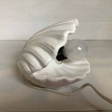 White scallop shell lamp