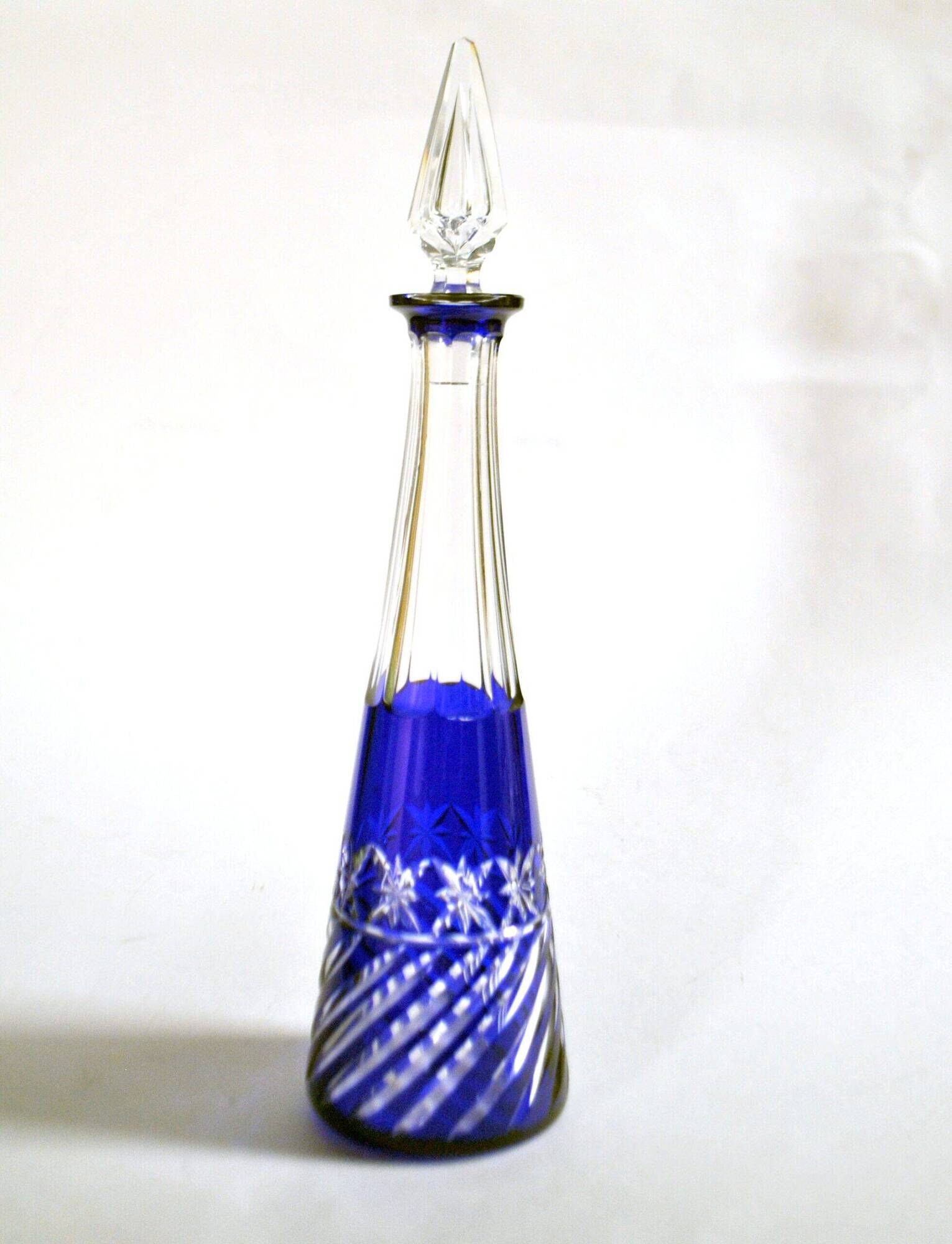 SAINT-LOUIS Metra Carafe in double-layered cobalt blue crystal – liqueur H31.5cm