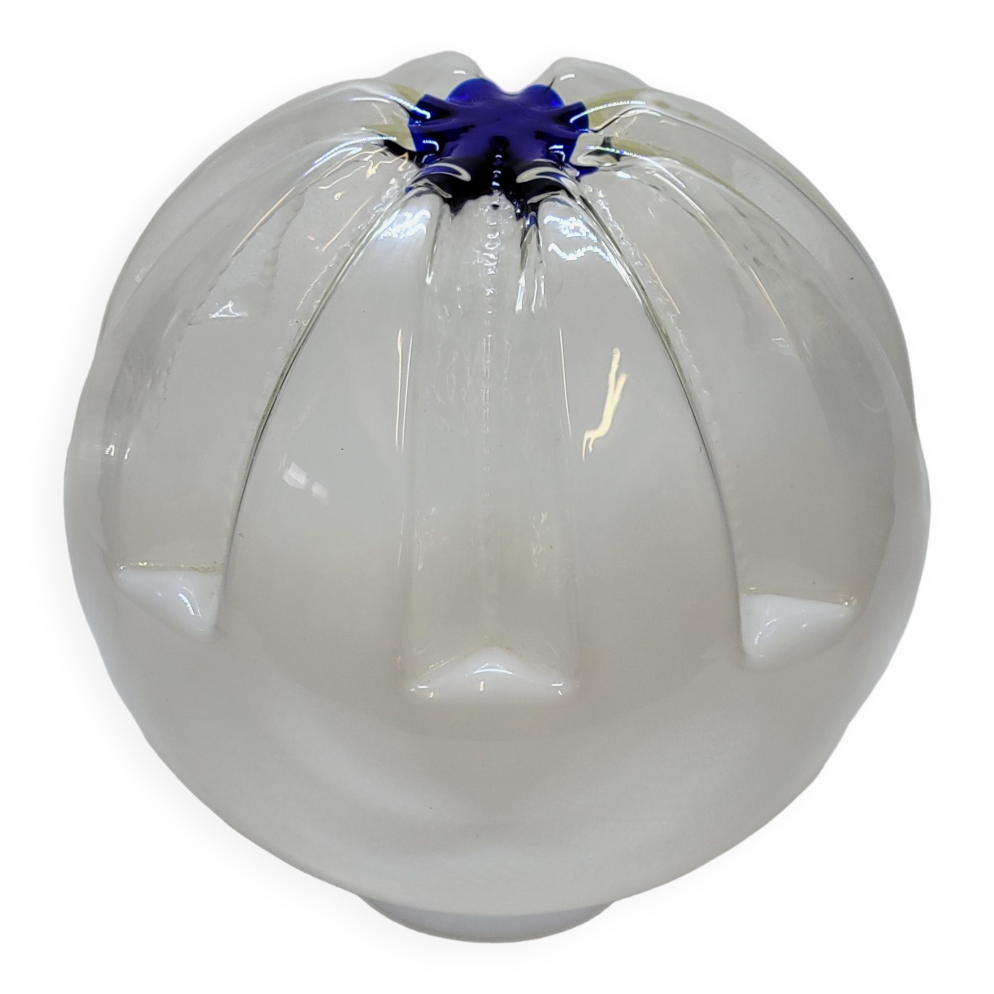 Globe Boule Pour Suspension Ou Lampe Lampadaire Vintage Mazzega Italie 1970 30cm