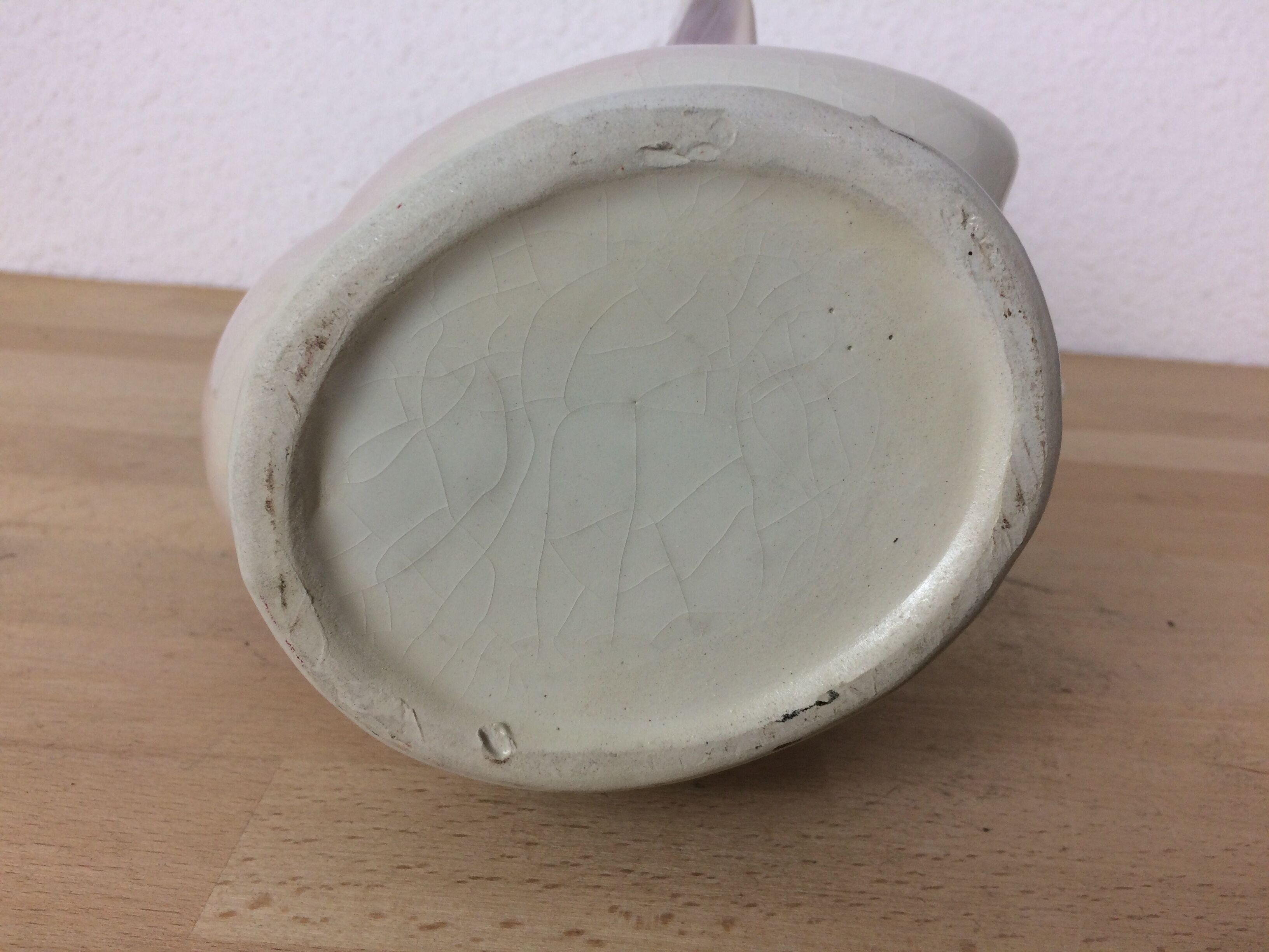 Vintage pink peacock zoomorphic vase