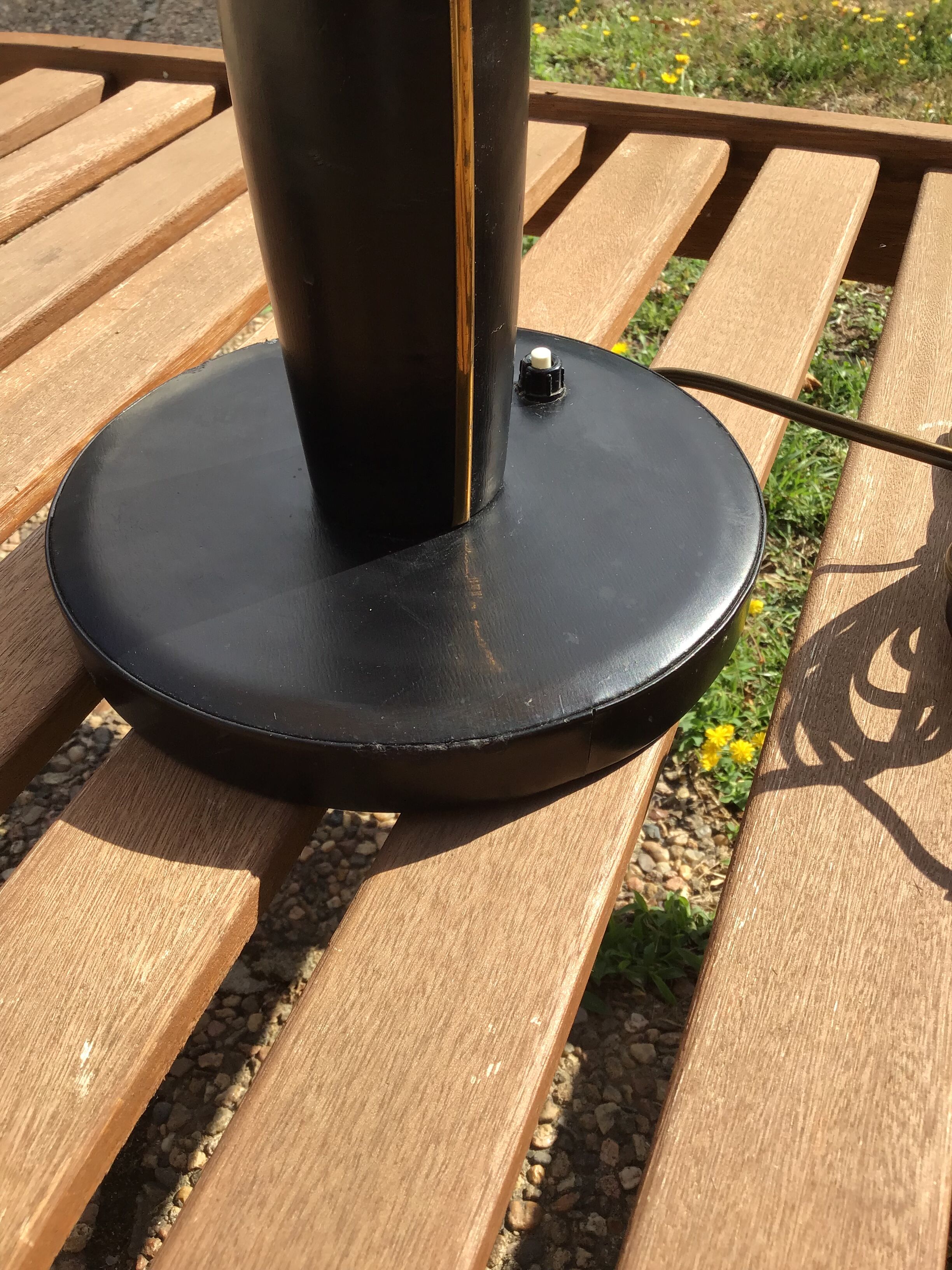 Vintage leather lamp