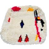 Berber floor cushion, Beni ouarain, Boujaad, Azilal Moroccan pouf pure wool 60 x 60 x 20 cm