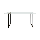 Metal and glass desk