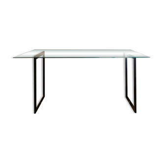 Metal and glass desk