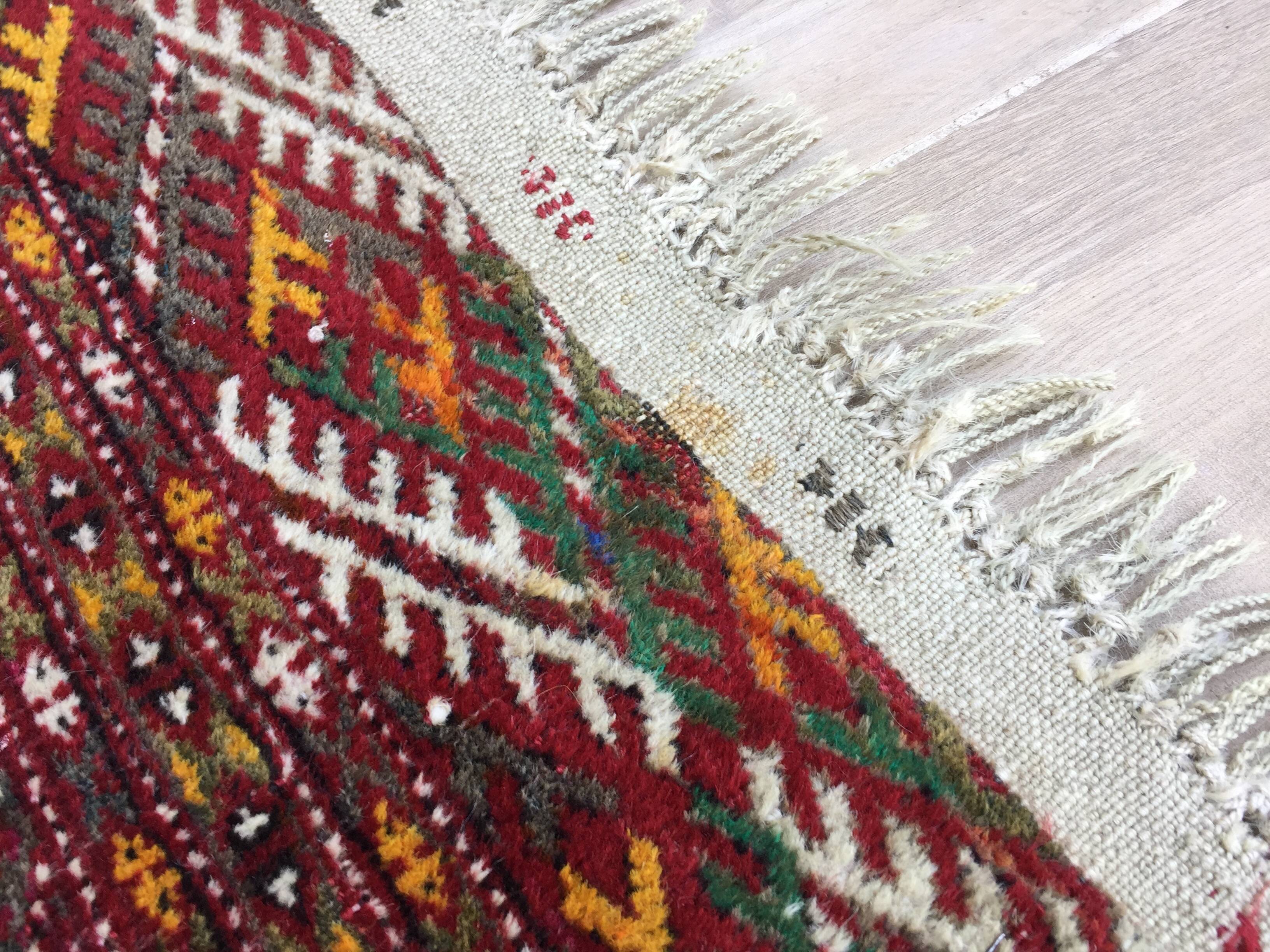 Vintage pure wool rug – 118 x 57cm