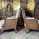 Pair of Louis XV style armchairs 19th century