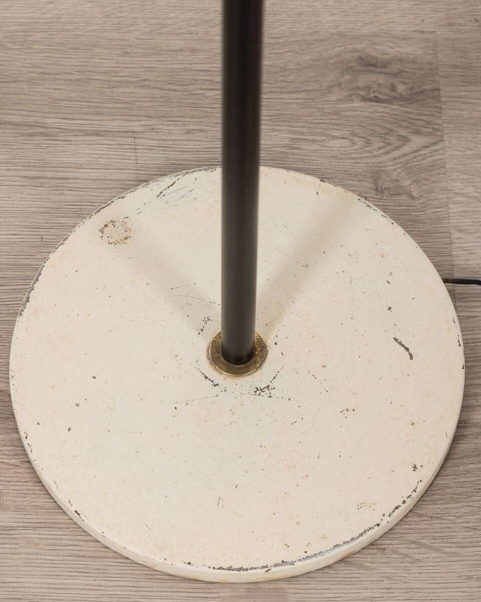 Vintage 50's floor lamp in metal and glass, italian design