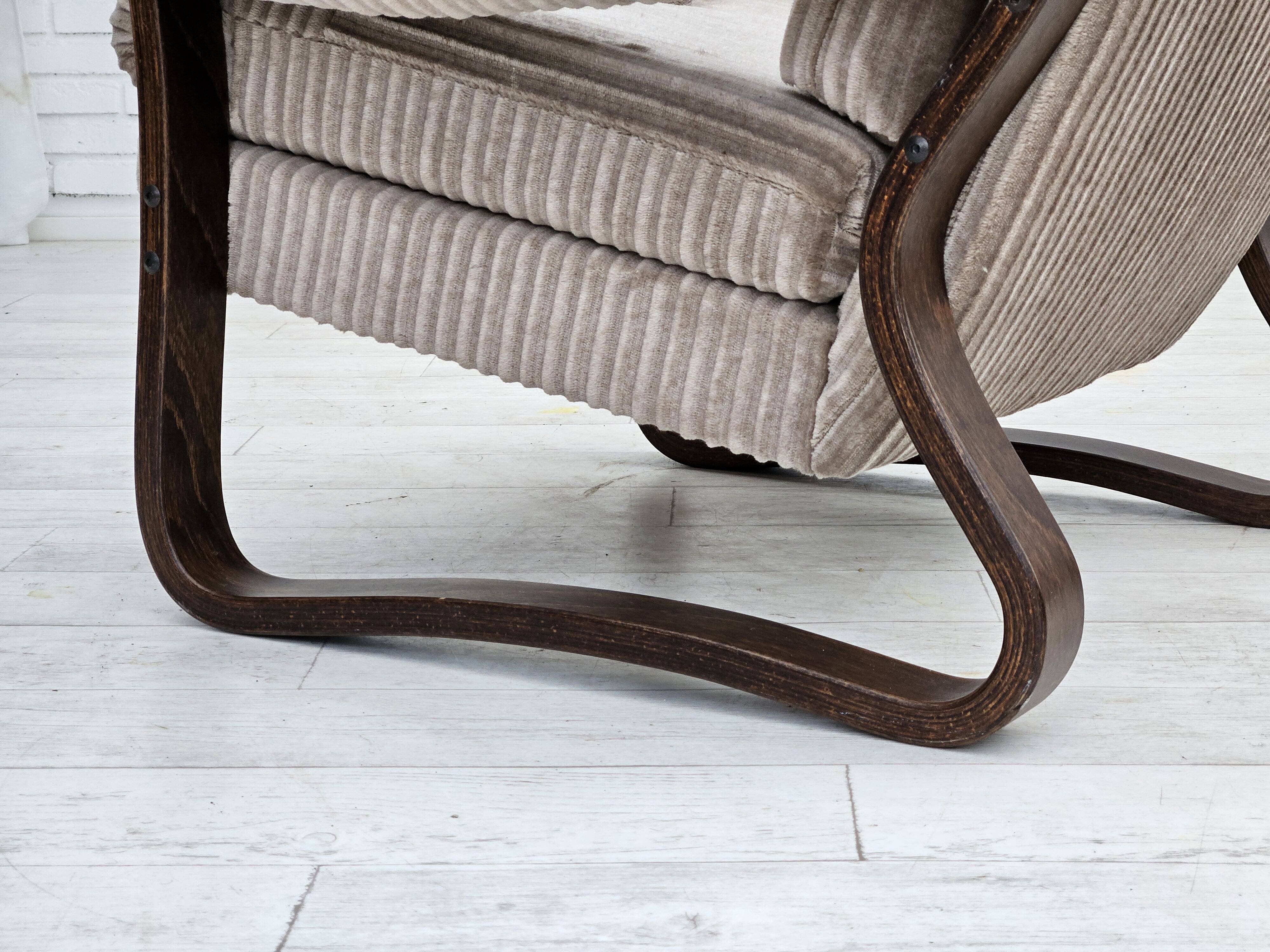 1970s, Danish lounge chair, original very good condition, corduroy.