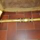 Gilded wood cane bench