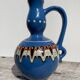 Small ethnic blue ceramic jar / vase