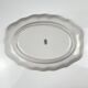 Oval flat dish with flat ends, Réverbère model by KG Lunéville, rose pattern.