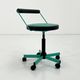 Turquoise adjustable office chair by Bieffeplast, 1980