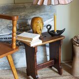 Stool of auxiliary Art-popular in old solid wood