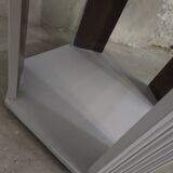 Art Deco side table repainted in "stormy" grey white