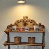 Old wall shelf carved in walnut