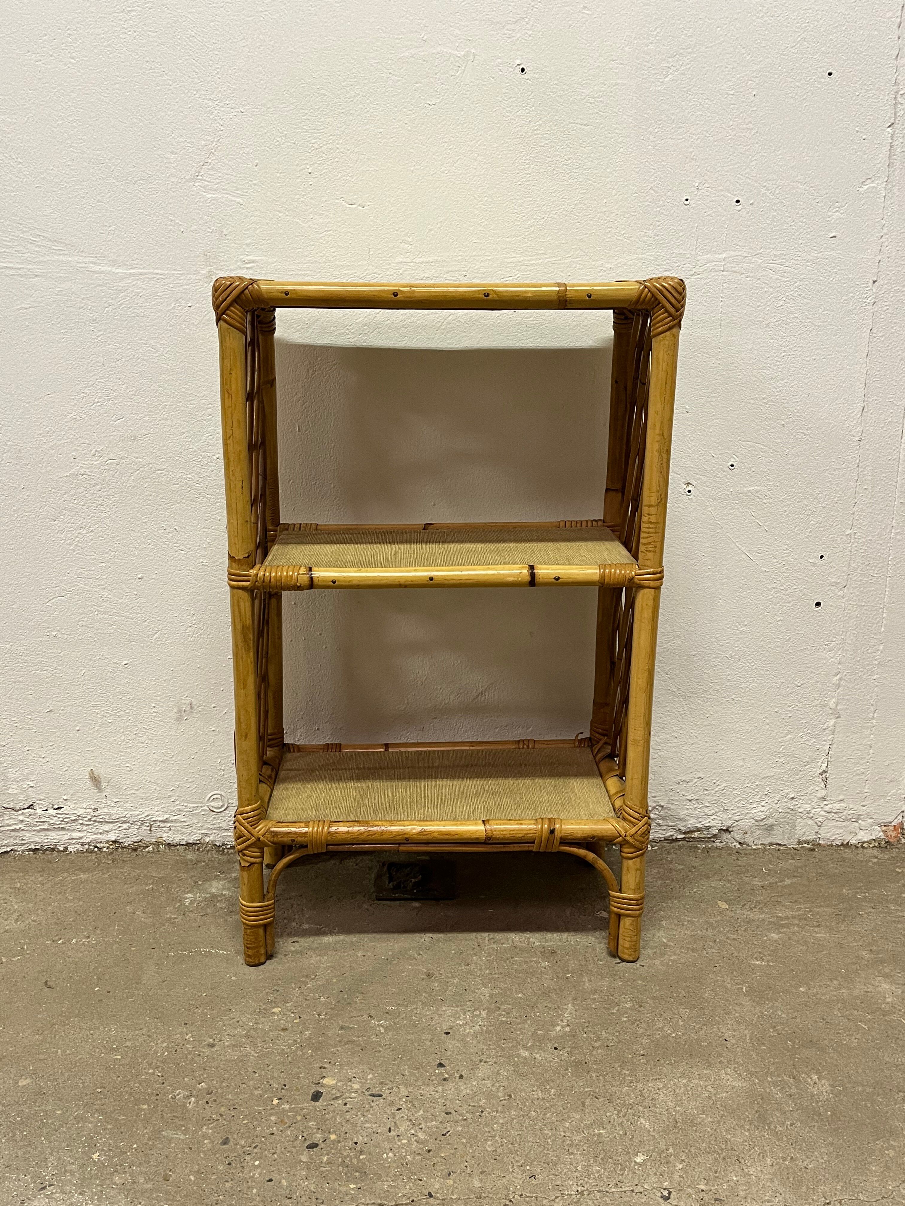 Vintage rattan shelf