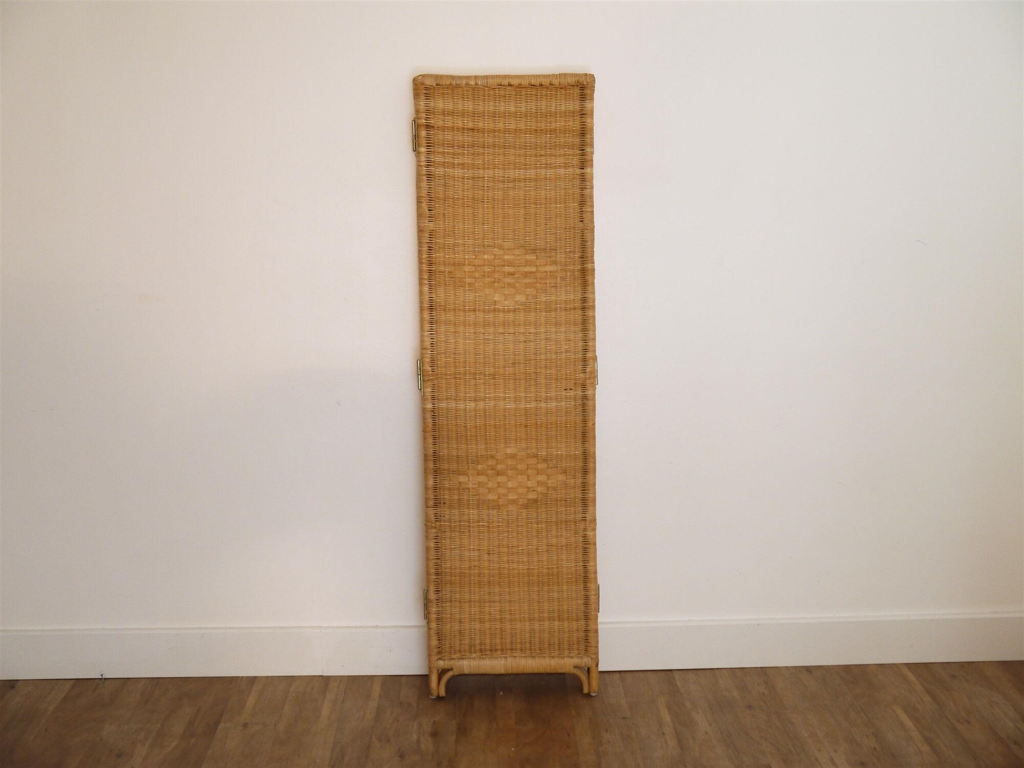 Vintage screen in rattan and wood 1960
