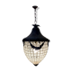 Antique Belgium Beaded Acorn Chandelier