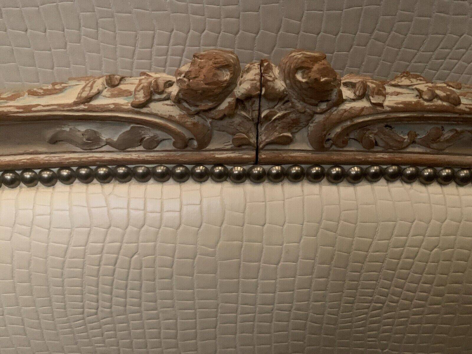 Louis XV style bed in 20th century patinated beech